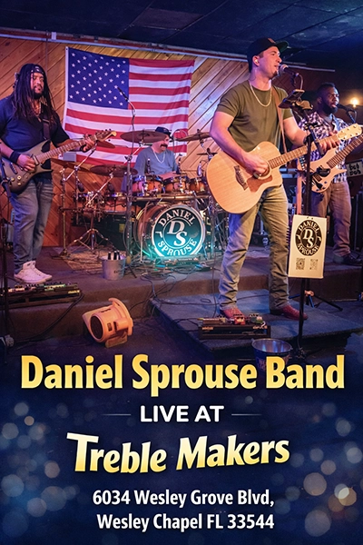 Daniel Sprouse Band Live at Treble Makers
